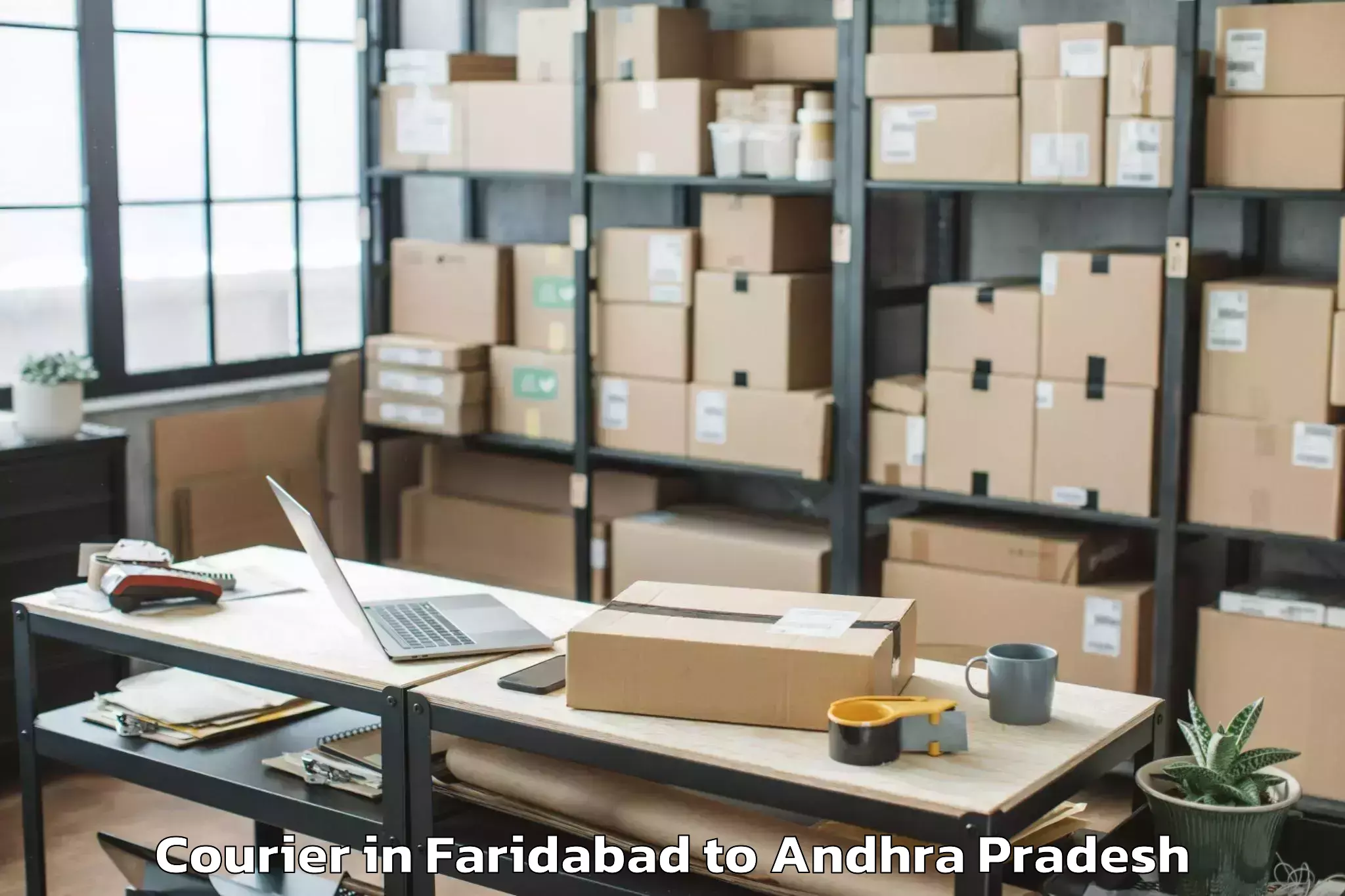 Book Faridabad to Yanamalakuduru Courier Online